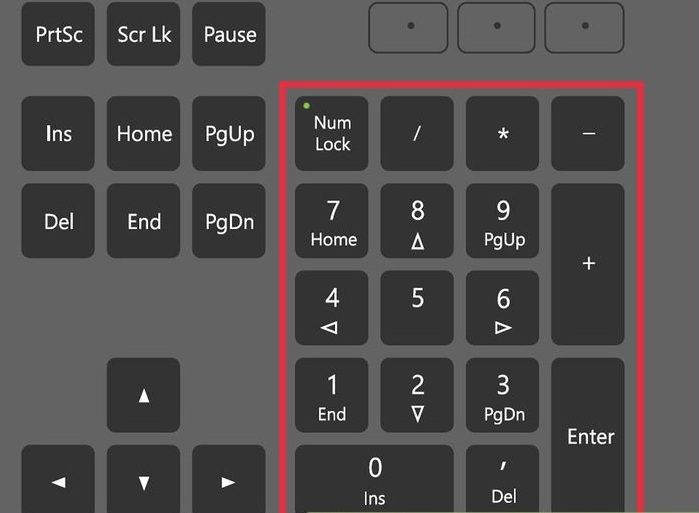Num lock feature